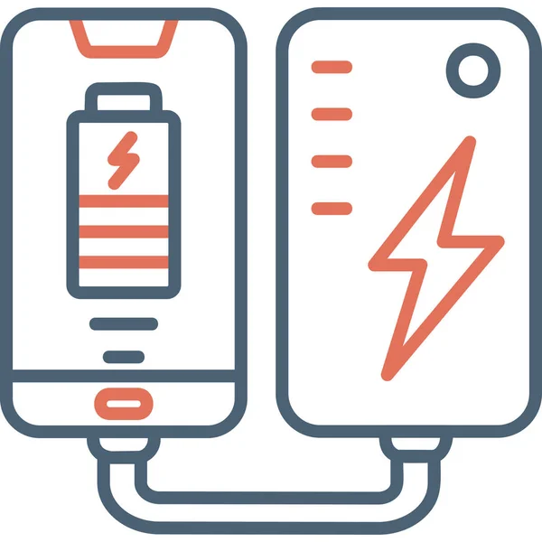 Batterie Portable Pour Téléphone Portable Smartphone Charge — Image vectorielle