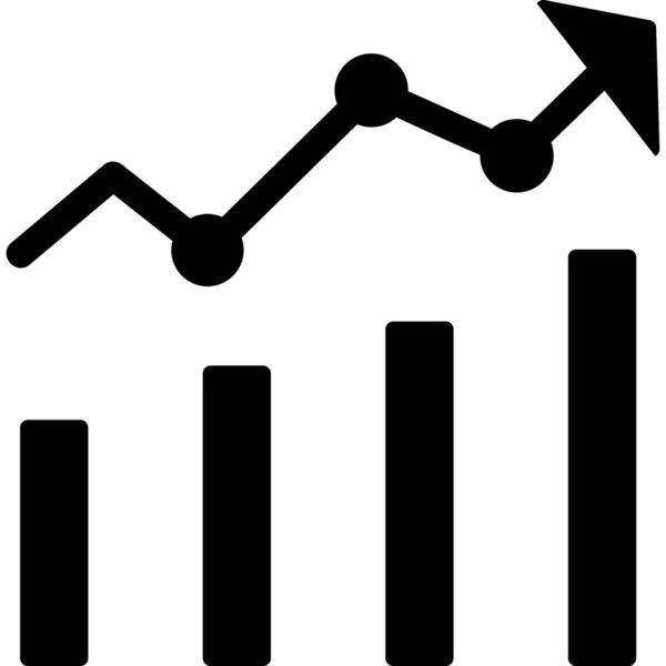 Grafikus Elemzés Web Ikon Egyszerű Illusztráció — Stock Vector