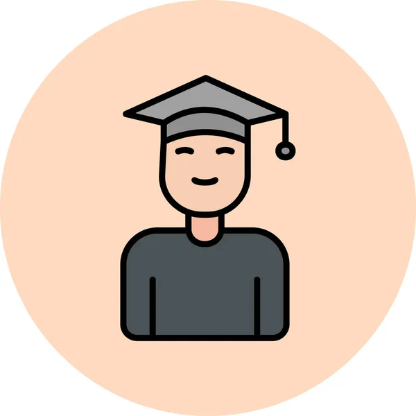 Graduate Icon Vector Illustration — Stock Vector