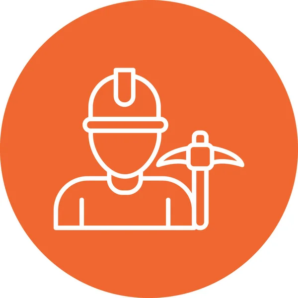 Miner Modern Icon Vector Illustration — 스톡 벡터