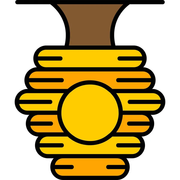 Vector Illustration Beehive Icon — Stock Vector