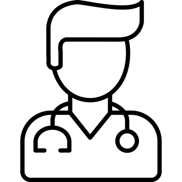 Avatar Simple Ilustración Gráfica Del Doctor Hombre — Archivo Imágenes Vectoriales