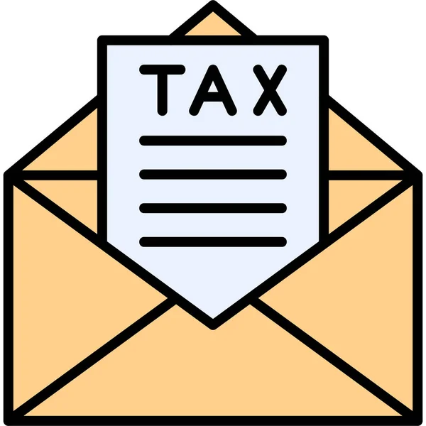 Ilustrace Vektoru Ikony Daňové Pošty — Stockový vektor