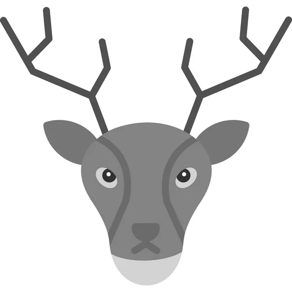 Reindeer Web Icon Simple Illustration — Stock Vector