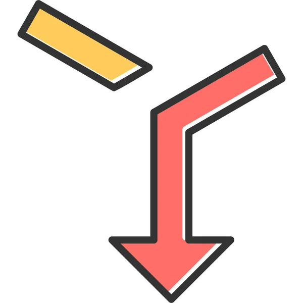 Merge Arrows Web Icon Vector Illustration — Stock Vector