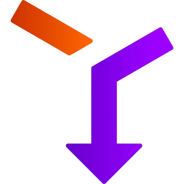 Merge Arrows Web Icon Vector Illustration — 스톡 벡터