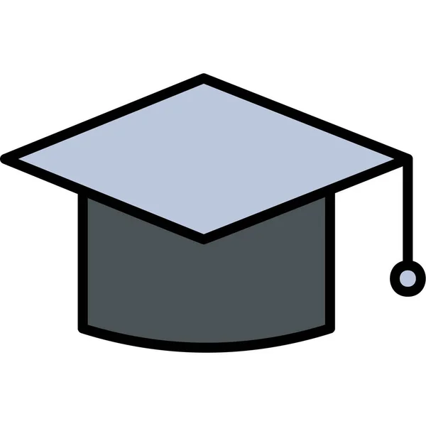 Graduation Vector Glyph Icon — Stock Vector