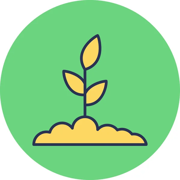 Выращивание Растений Иконка Сайта — стоковый вектор