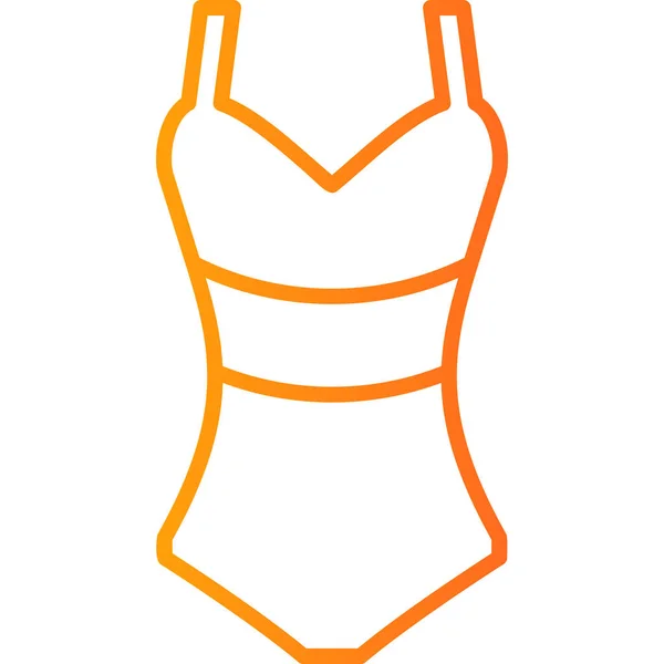 Ženské Plavky Web Ikona Ilustrace — Stockový vektor