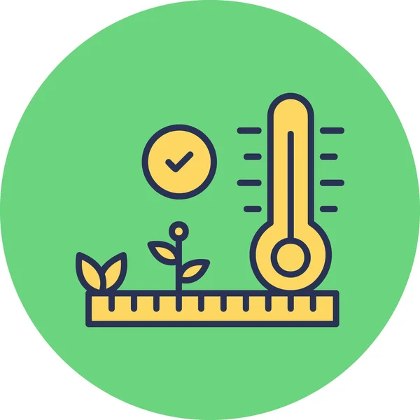 Temperature Web Icon Vector Illustration — 스톡 벡터