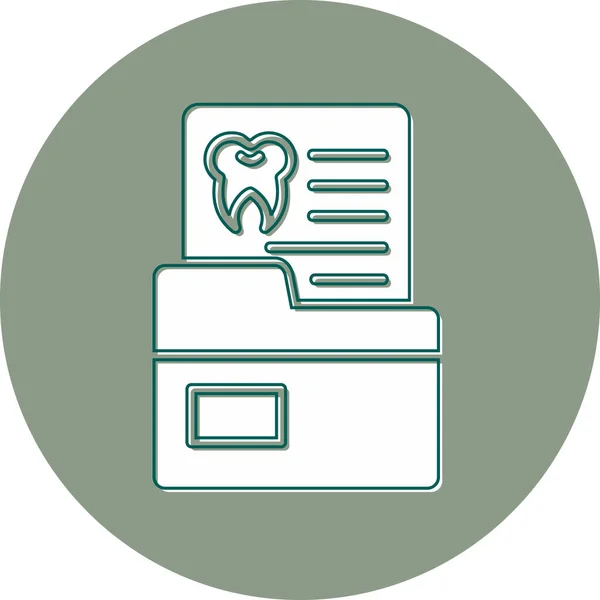 Registro Dental Icono Moderno Ilustración Vectorial — Archivo Imágenes Vectoriales