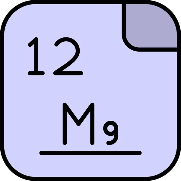 Magnesium Adalah Unsur Kimia Dengan Simbol Dan Nomor Atom Senyawa - Stok Vektor