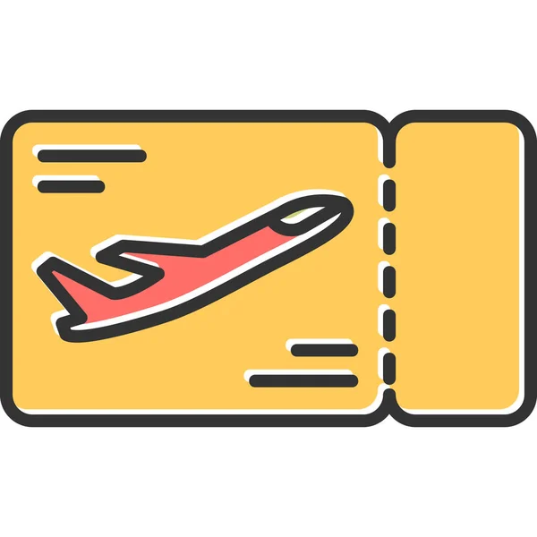 Boarding Pass Icon Design Vector Illustration — Stock Vector