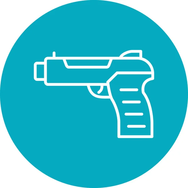 Pistola Ícone Arma Web Ícone Simples Ilustração —  Vetores de Stock