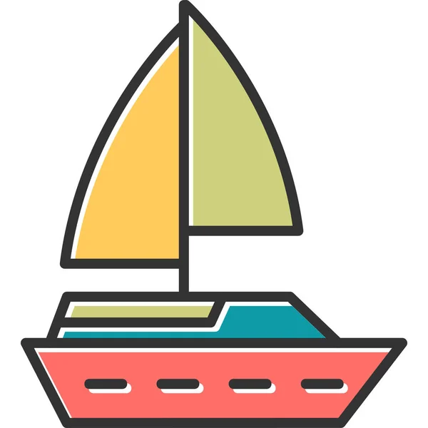 Icono Del Barco Ilustración Diseño Moderno — Vector de stock