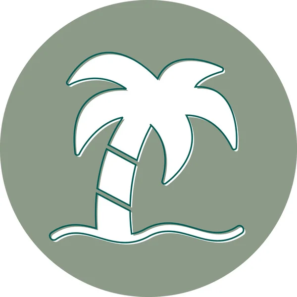 Palmera Icono Web Ilustración Simple — Archivo Imágenes Vectoriales