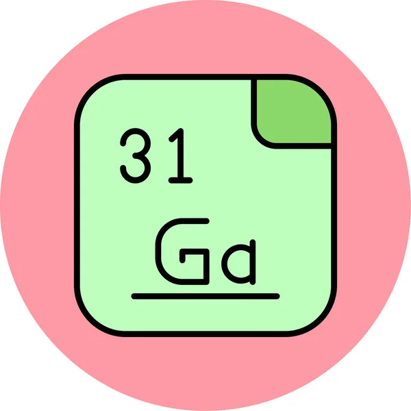 Gallium Est Élément Chimique Portant Symbole Numéro Atomique Découvert Par — Image vectorielle