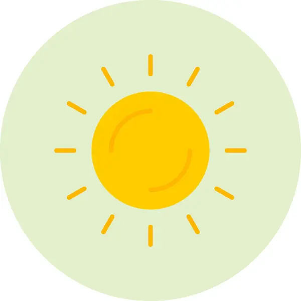 Ilustración Vectorial Del Icono Del Sol — Vector de stock