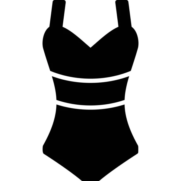 Feminino Swimsuit Web Ícone Ilustração —  Vetores de Stock