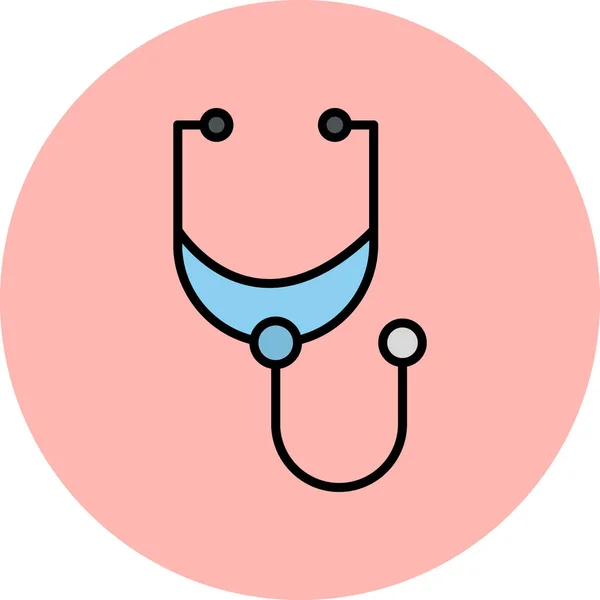 Een Stethoscoop Web Eenvoudige Illustratie — Stockvector