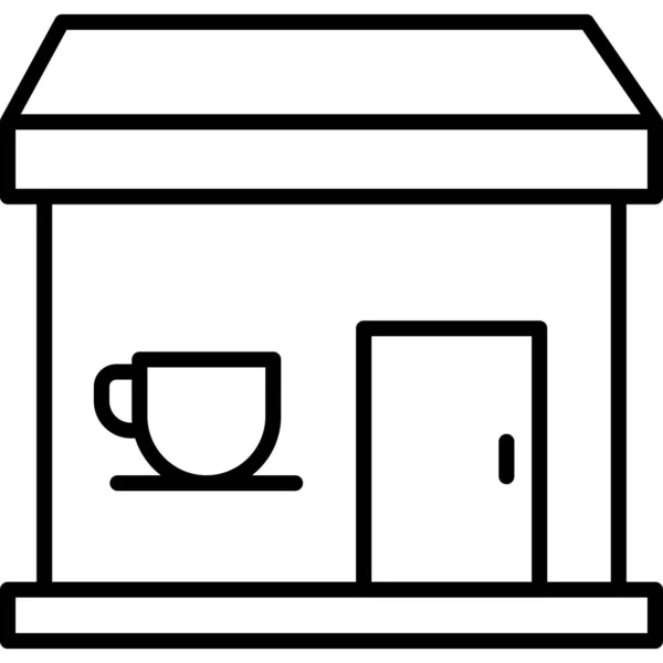 Icono Cafetería Ilustración Diseño Moderno — Vector de stock
