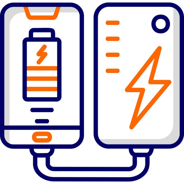 Batterie Portable Pour Téléphone Portable Smartphone Charge — Image vectorielle