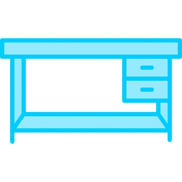 Desk Web Ikon Egyszerű Illusztráció — Stock Vector