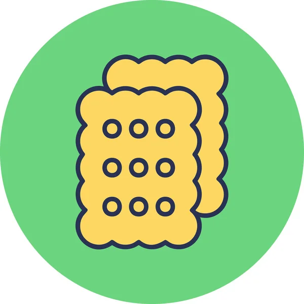 Des Cookies Icône Web Design Simple — Image vectorielle