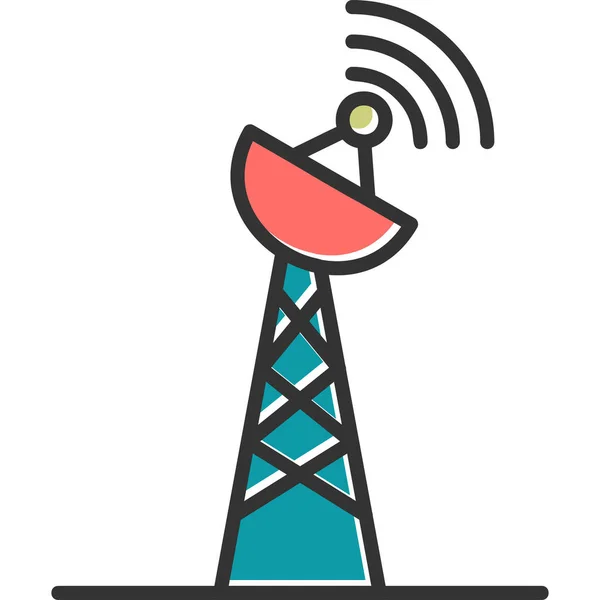 Antenne Web Icoon Eenvoudige Illustratie — Stockvector