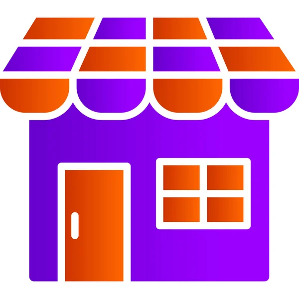 Tienda Icono Web Ilustración Simple — Archivo Imágenes Vectoriales