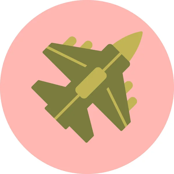 Jet Fighter Icono Web Vector Ilustración — Vector de stock
