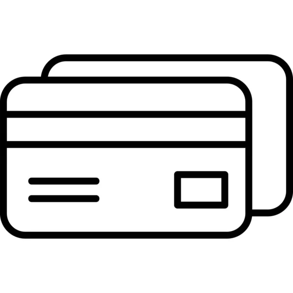 Kredietkaart Web Icoon Illustratie — Stockvector