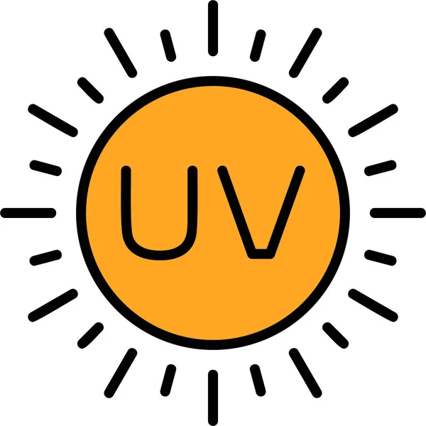 Иконка Солнца Ультрафиолетового Вектора — стоковый вектор