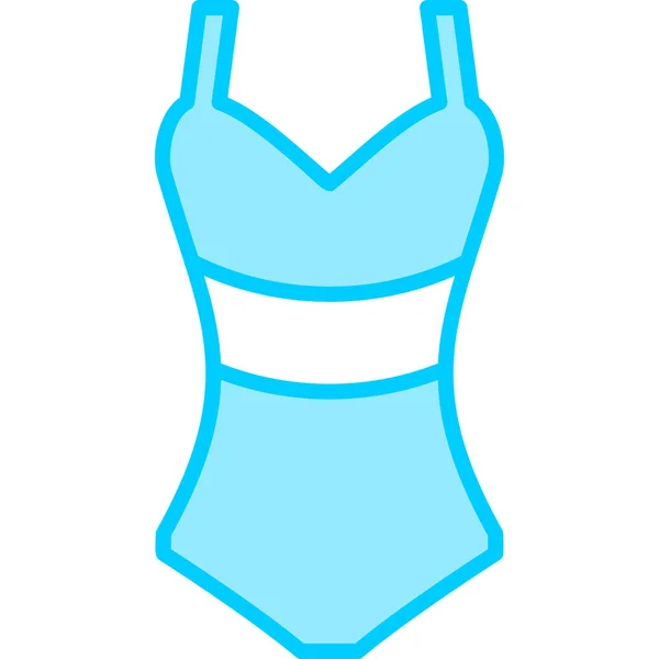 Female Swimsuit Web Icon Illustration — Stock Vector