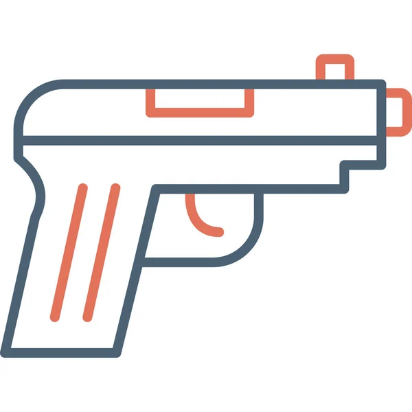 Пістолетна Пістолетна Іконка Веб Проста Ілюстрація Пістолета — стоковий вектор
