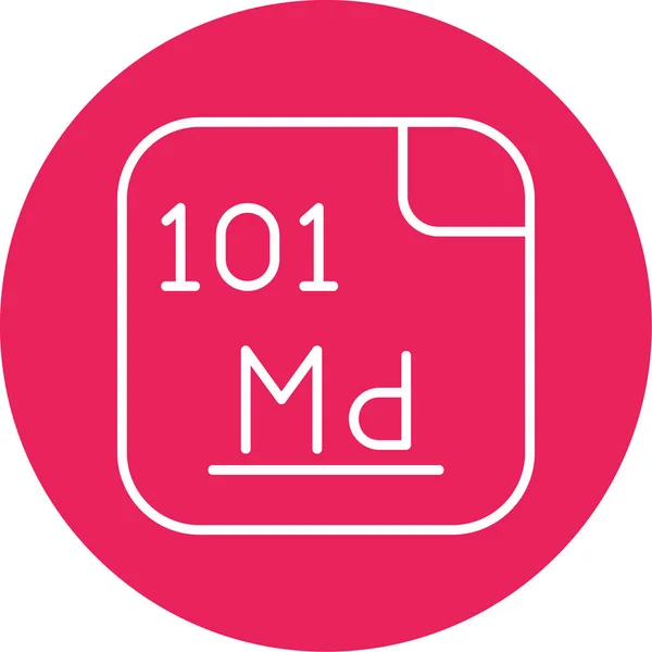 Mendelevium Synthetic Element Symbol Formerly Atomic Number 101 Metallic Radioactive — Stock Vector