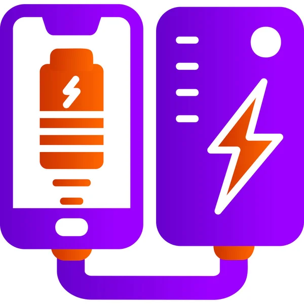 Bateria Portátil Para Telefone Celular Smartphone Carregamento — Vetor de Stock