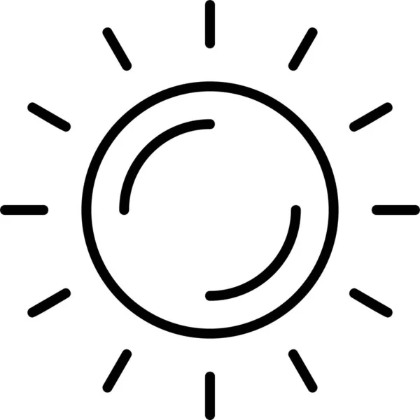 Vektorová Ilustrace Ikony Slunce — Stockový vektor