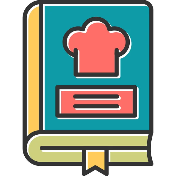 Icono Del Libro Recetas Ilustración Diseño Moderno — Vector de stock