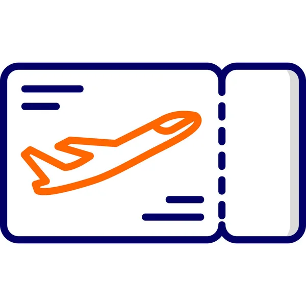 Boarding Pass Icon Design Vector Illustration — Stock Vector