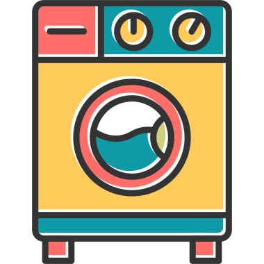 Washing machine abstract vector icon