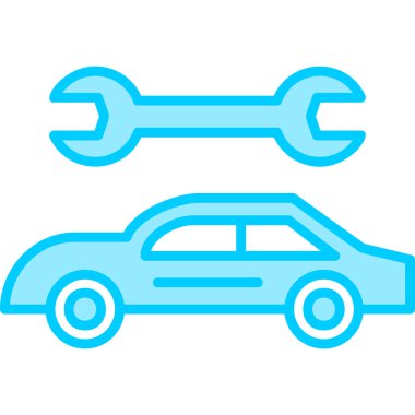 Araba tamiri modern simge, vektör illüstrasyonu