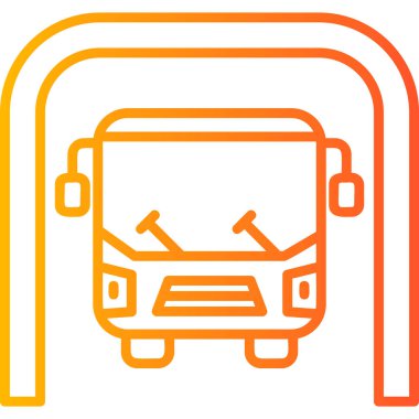 Otobüs Yeraltı modern simgesi, vektör illüstrasyonu