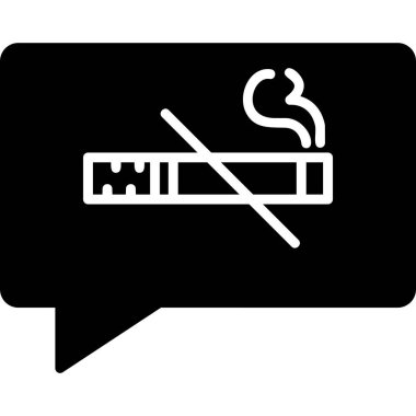 Tütün Günü Yok, basit web simgesi çizimi 