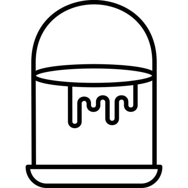 boya kovası simge vektör çizim