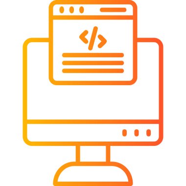 Kodlama vektörü simgesi modern basit tasarım