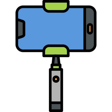 Selfie Çubuk vektör renk simgesi 