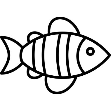 Balık. Web simgesi basit illüstrasyon