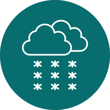 Kar yağışı. Web simgesi basit tasarım