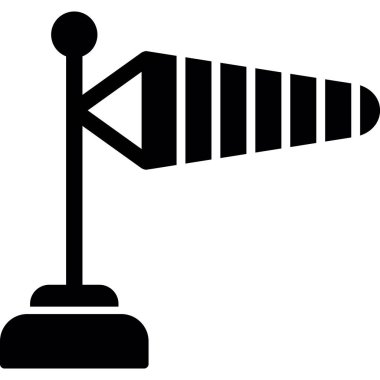 Windsock modern simgesi, vektör illüstrasyonu